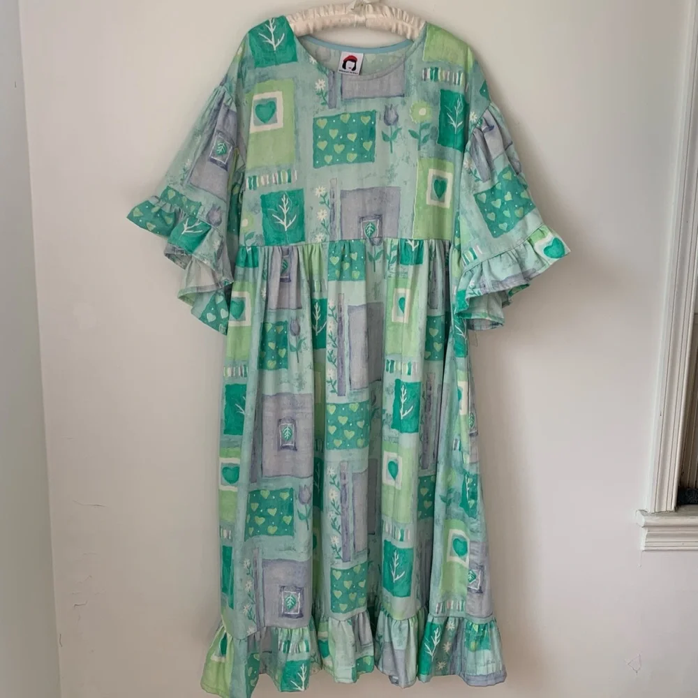 Rebekah Peters Handmade Sustainable Peasant Midi Dress - Picture 7 of 7